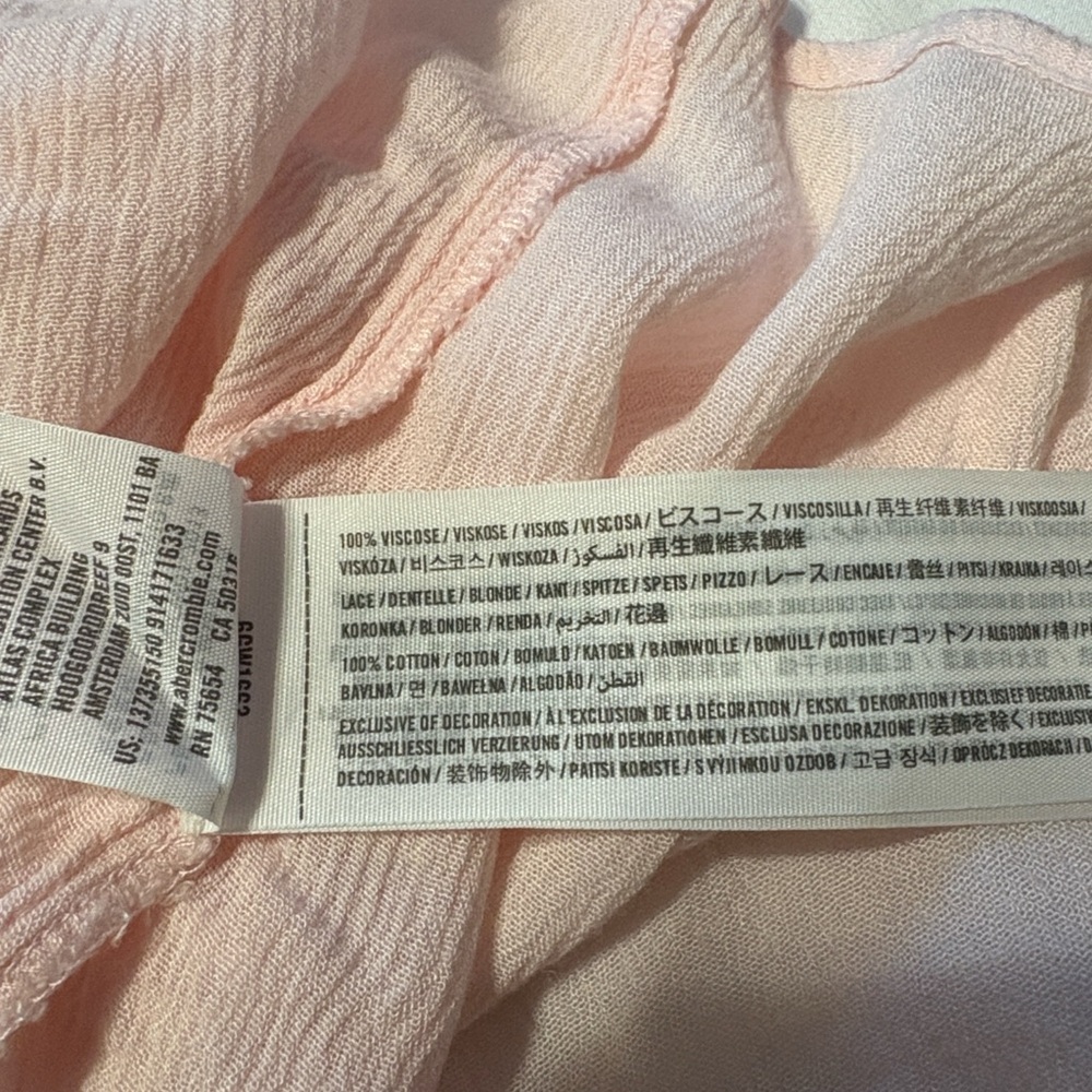 Vintage Abercrombie & Fitch Babydoll Camisole XS Pink Lace Y2K Fairy Coquette - Picture 7 of 8
